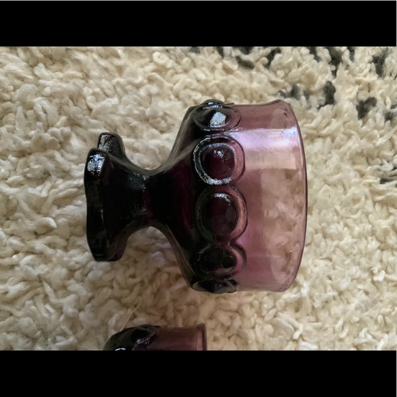✨SOLD✨Tiffin Glass Franciscan Plum Madeira Dessert Dishs - Picture 3 of 9